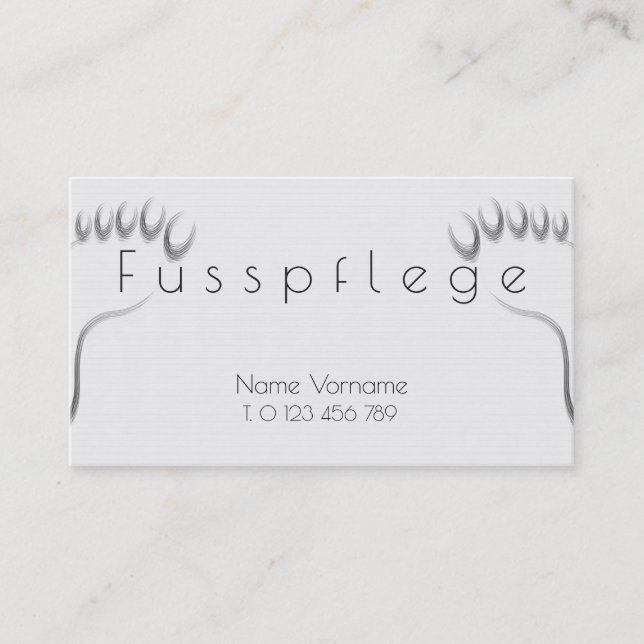 Tarjeta De Visita fusspflege cuidado pie (Anverso)