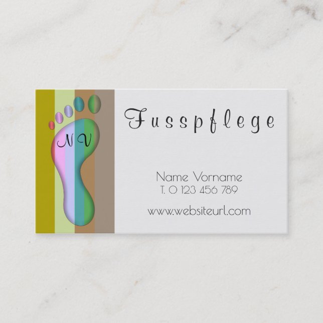 Tarjeta De Visita fusspflege cuidado pie (Anverso)