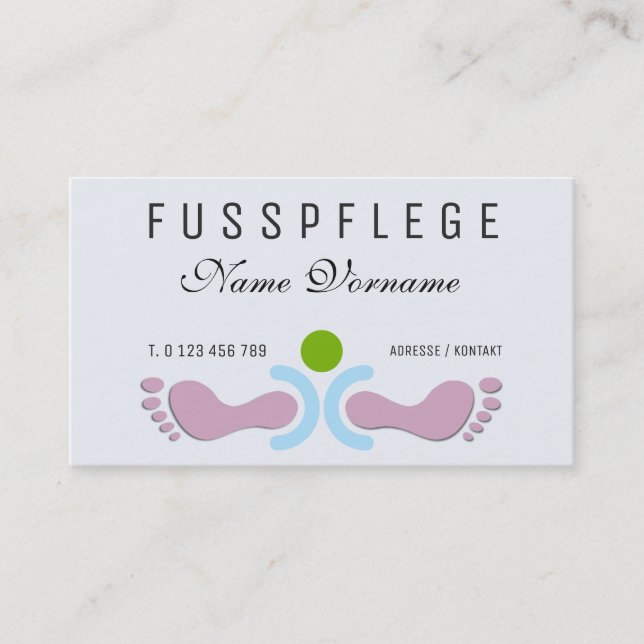Tarjeta De Visita fusspflege cuidado pie (Anverso)