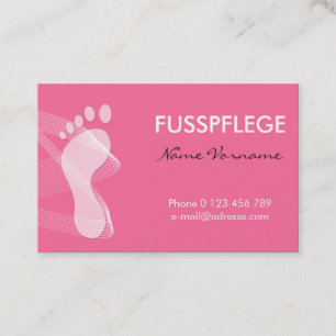 Tarjeta De Visita fusspflege cuidado pie
