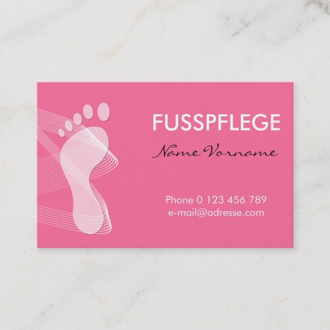 Tarjeta De Visita fusspflege cuidado pie (Anverso)