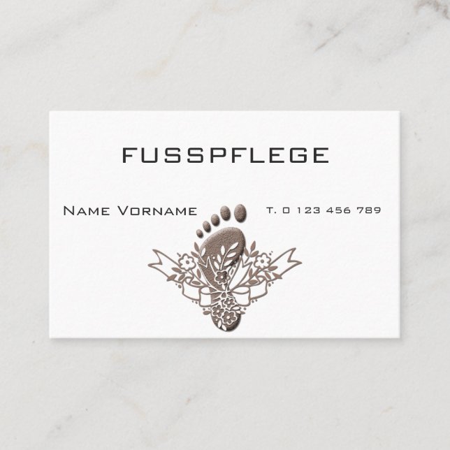 Tarjeta De Visita fusspflege cuidado pie (Anverso)