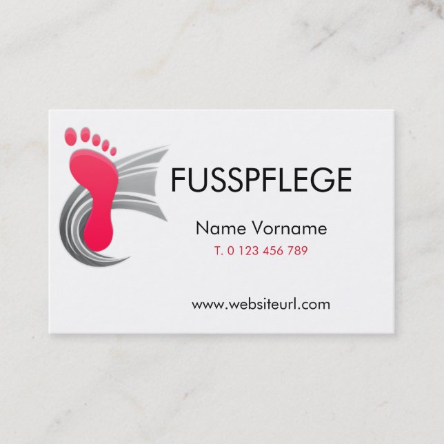 Tarjeta De Visita fusspflege cuidado pie (Anverso)