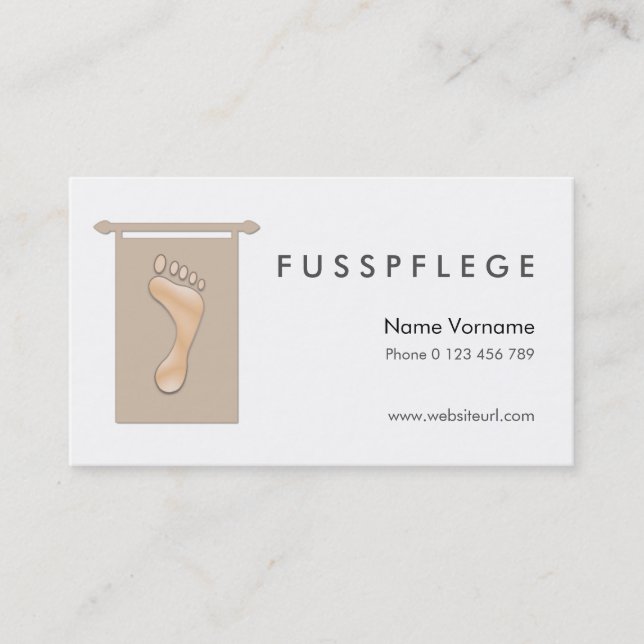 Tarjeta De Visita fusspflege cuidado pie (Anverso)