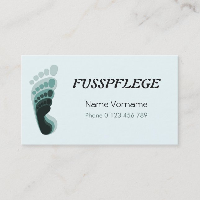 Tarjeta De Visita fusspflege cuidado pie (Anverso)