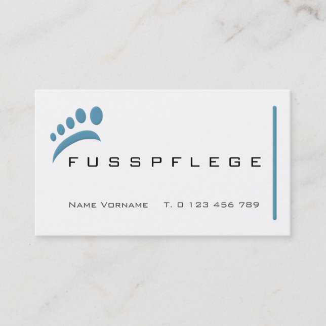 Tarjeta De Visita fusspflege cuidado pie (Anverso)