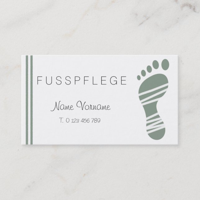 Tarjeta De Visita fußpflege cuidado pie (Anverso)