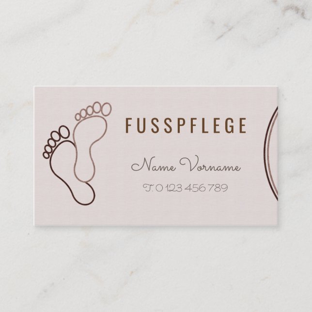 Tarjeta De Visita fußpflege cuidado pie