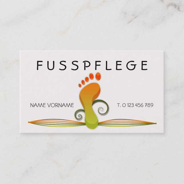 Tarjeta De Visita fusspflege cuidado pie (Anverso)