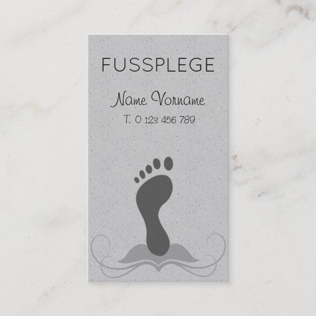 Tarjeta De Visita fußpflege cuidado pie (Anverso)