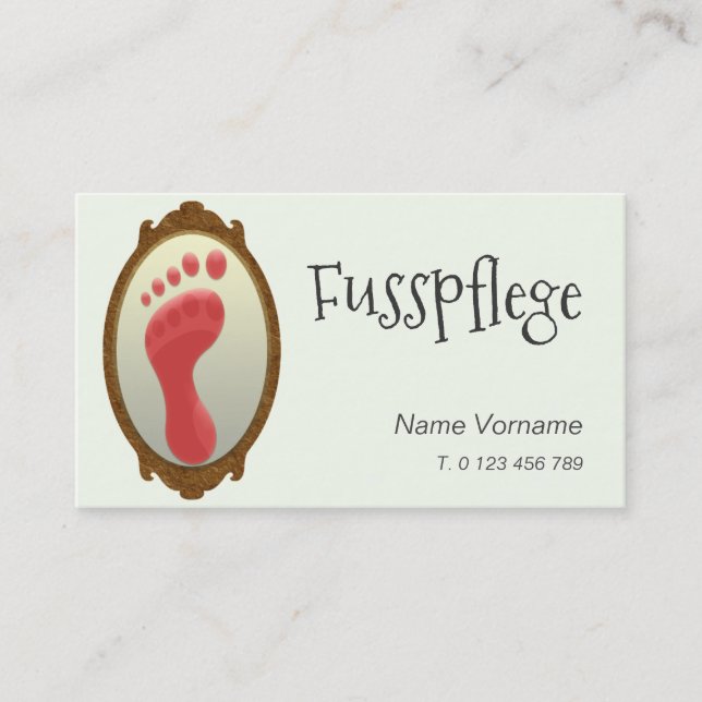 Tarjeta De Visita fußpflege cuidado pie (Anverso)