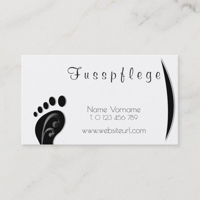 Tarjeta De Visita fusspflege cuidado pie (Anverso)