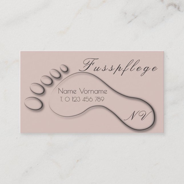 Tarjeta De Visita fusspflege cuidado pie (Anverso)