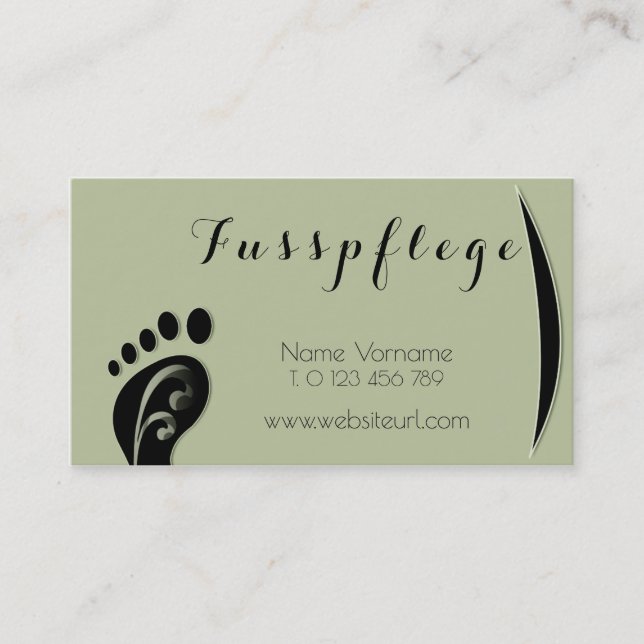 Tarjeta De Visita fusspflege cuidado pie (Anverso)
