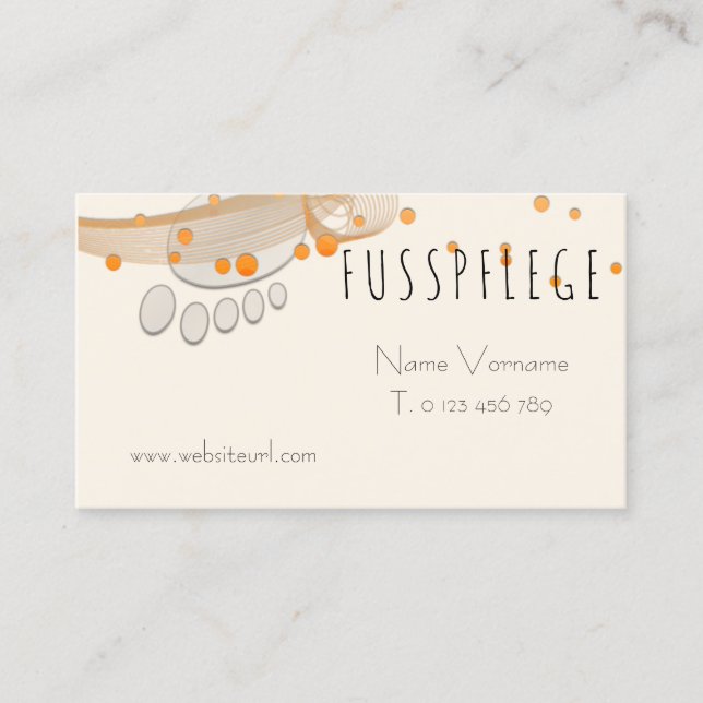 Tarjeta De Visita fußpflege cuidado pie (Anverso)