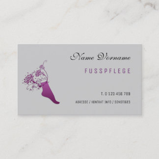 Tarjeta De Visita fusspflege cuidado pie