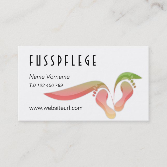 Tarjeta De Visita fusspflege cuidado pie (Anverso)