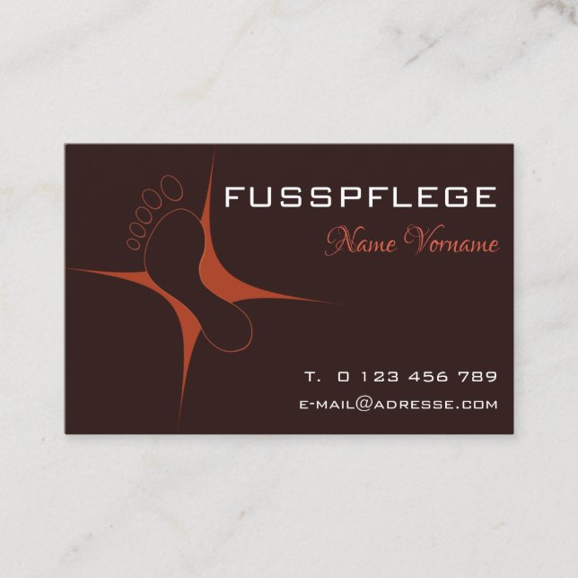 Tarjeta De Visita fusspflege cuidado pie (Anverso)