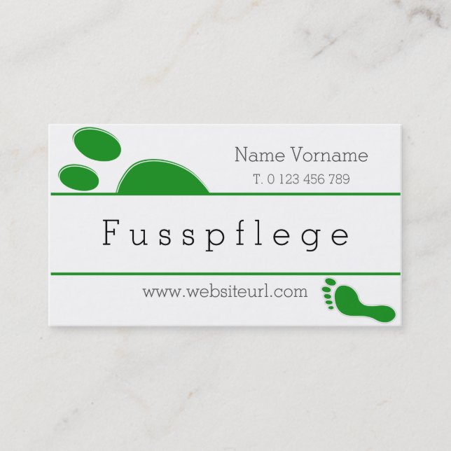 Tarjeta De Visita fusspflege cuidado pie (Anverso)