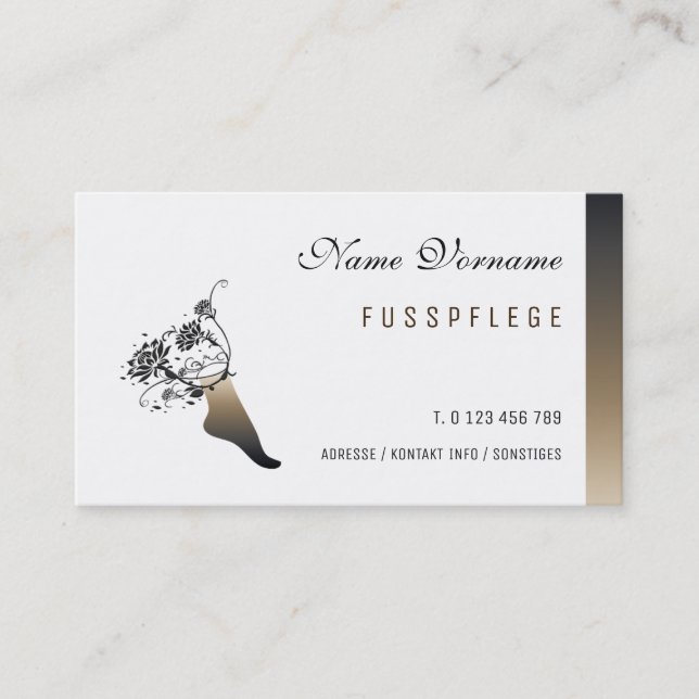 Tarjeta De Visita fusspflege cuidado pie (Anverso)