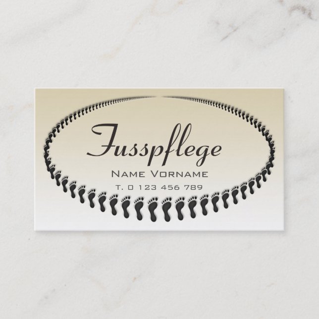 Tarjeta De Visita fußpflege cuidado pie (Anverso)