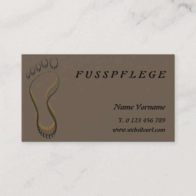 Tarjeta De Visita fusspflege cuidado pie (Anverso)