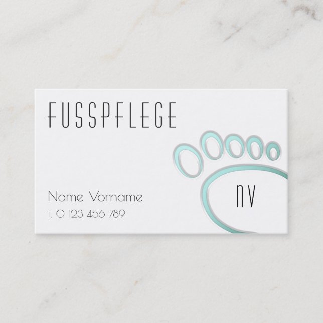 Tarjeta De Visita fusspflege cuidado pie (Anverso)