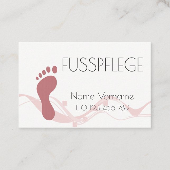 Tarjeta De Visita fusspflege cuidado pie (Anverso)
