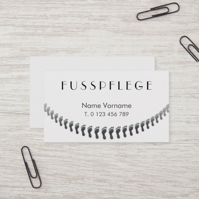 Tarjeta De Visita fusspflege cuidado pie (Anverso/Reverso In Situ)