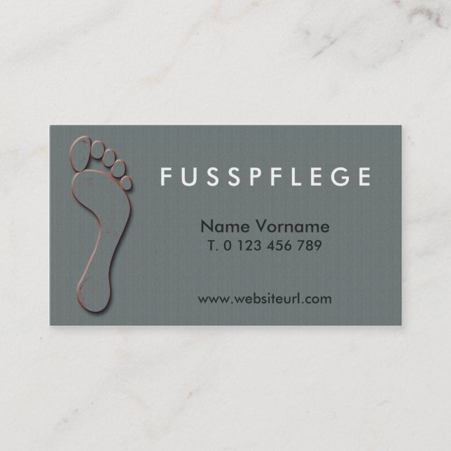 Tarjeta De Visita fusspflege cuidado pie (Anverso)