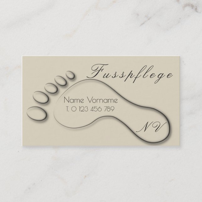 Tarjeta De Visita fusspflege cuidado pie (Anverso)