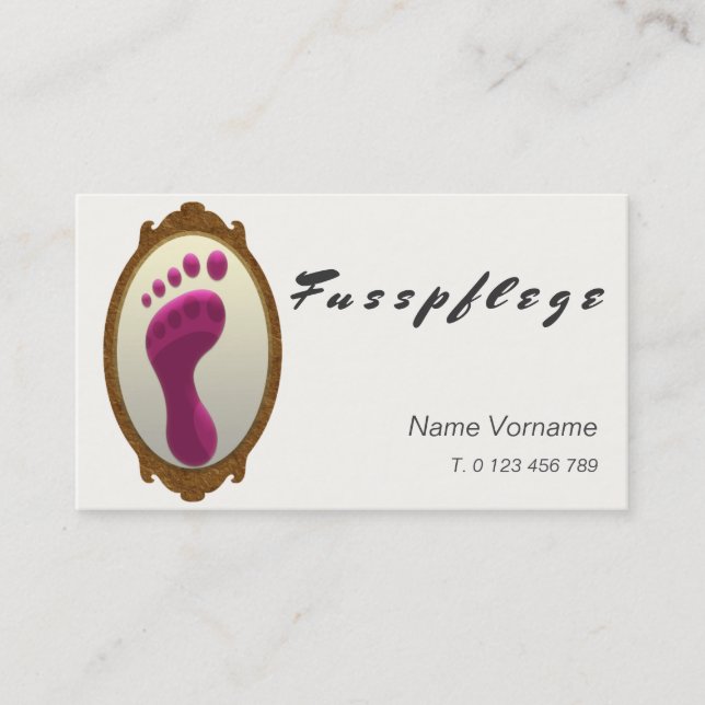 Tarjeta De Visita fußpflege cuidado pie (Anverso)