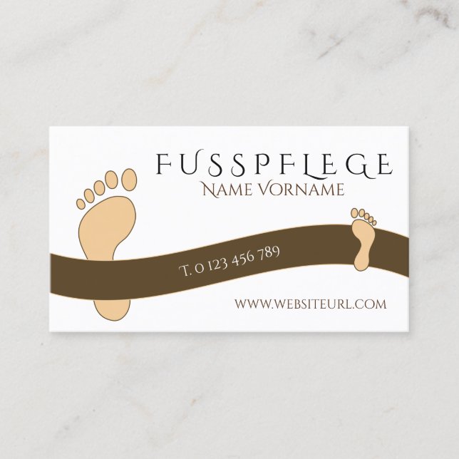 Tarjeta De Visita fußpflege cuidado pie (Anverso)