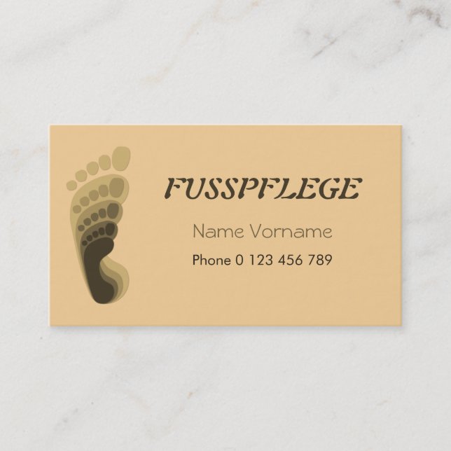 Tarjeta De Visita fusspflege cuidado pie (Anverso)