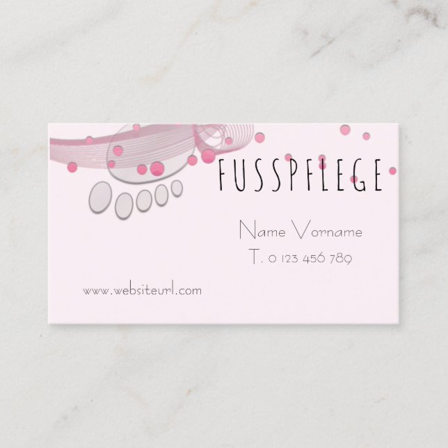 Tarjeta De Visita fußpflege cuidado pie (Anverso)