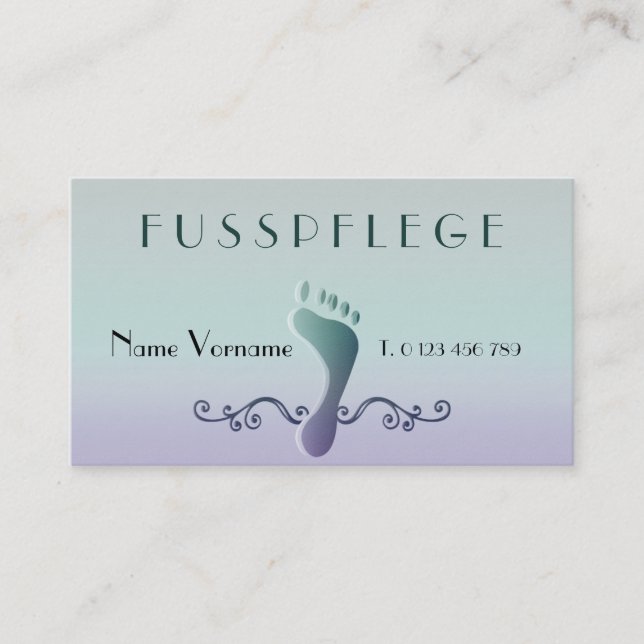 Tarjeta De Visita fußpflege cuidado pie (Anverso)