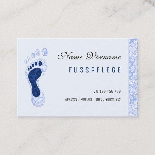 Tarjeta De Visita fusspflege cuidado pie (Anverso)