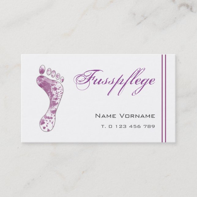 Tarjeta De Visita fußpflege cuidado pie (Anverso)