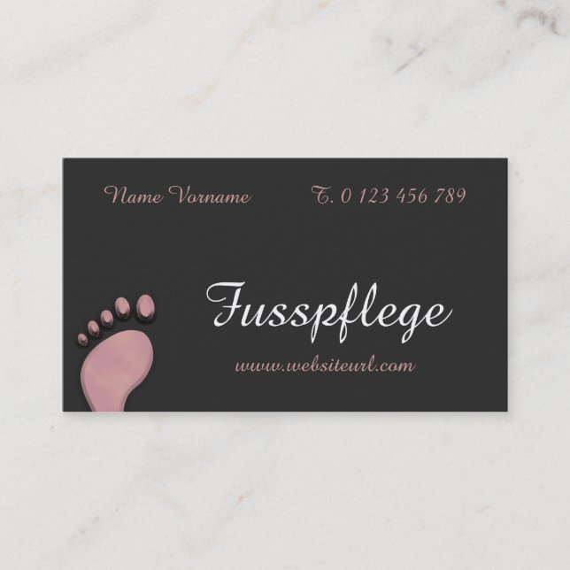 Tarjeta De Visita fusspflege cuidado pie (Anverso)