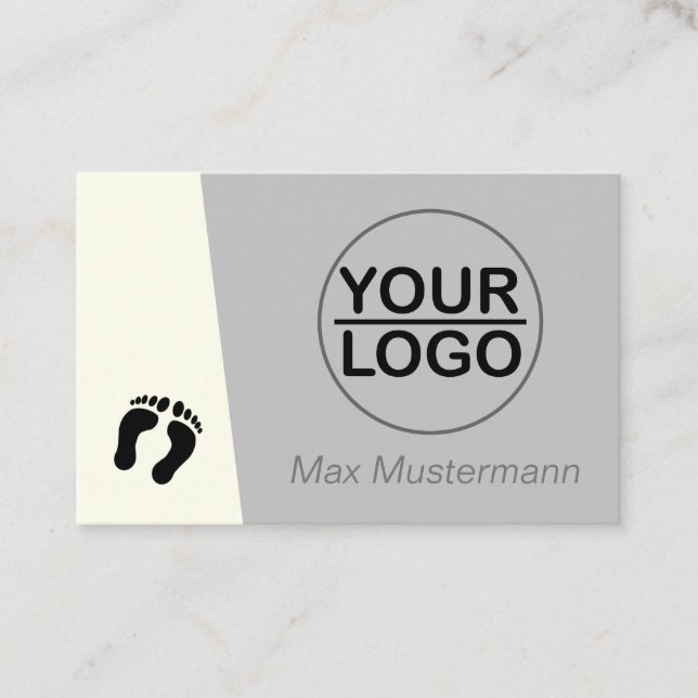 Tarjeta De Visita Fußpflege mit Vorlage LOGO (Anverso)