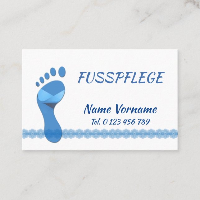 Tarjeta De Visita Fußpflege Pediküre (Anverso)