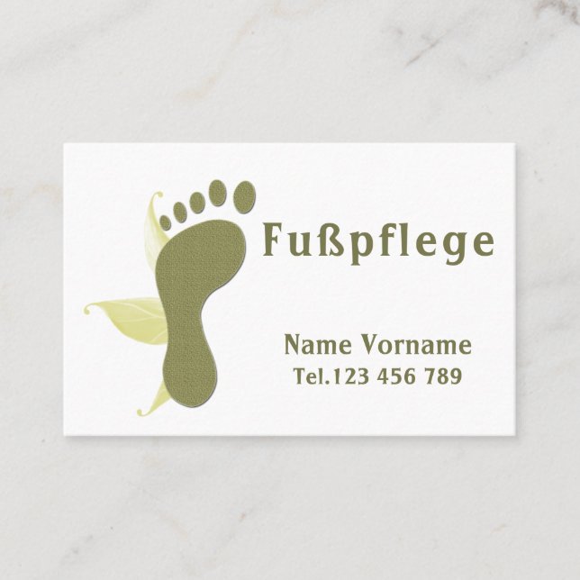 Tarjeta De Visita Fußpflege Pediküre (Anverso)
