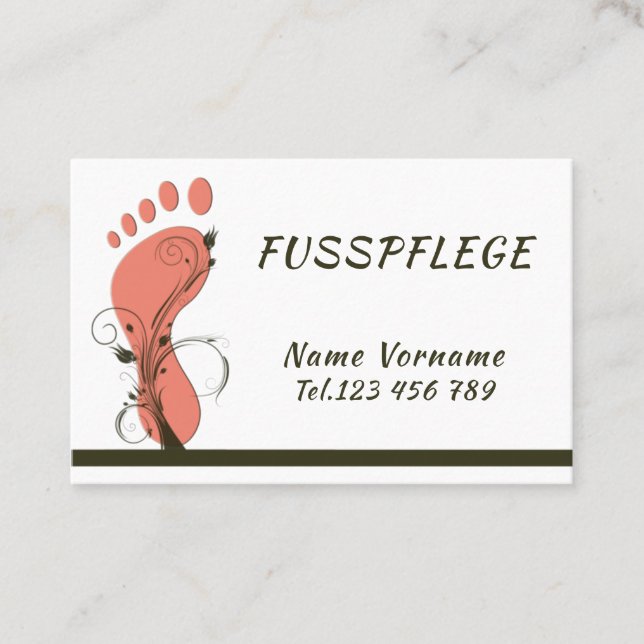 Tarjeta De Visita Fußpflege Pediküre (Anverso)