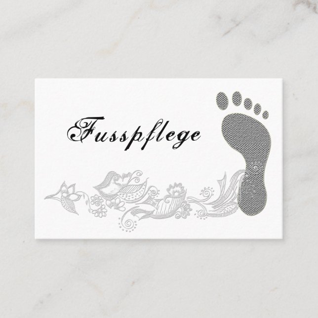 Tarjeta De Visita Fußpflege Pediküre (Anverso)