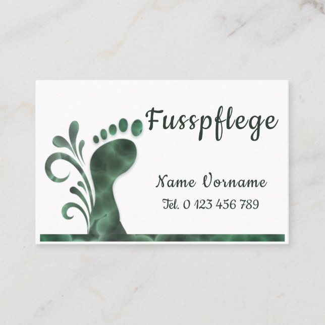Tarjeta De Visita Fusspflege - Podologe (Anverso)