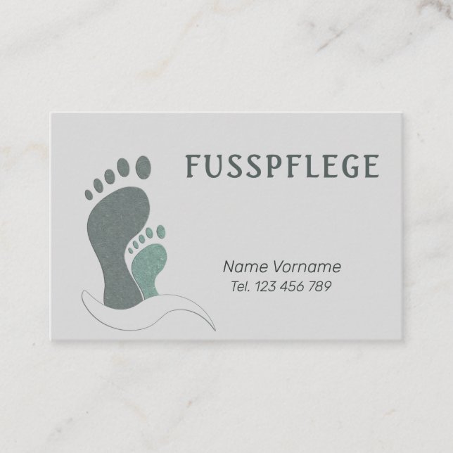 Tarjeta De Visita Fusspflege Podologe (Anverso)