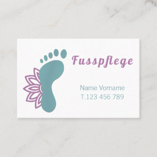 Tarjeta De Visita Fusspflege Podologe