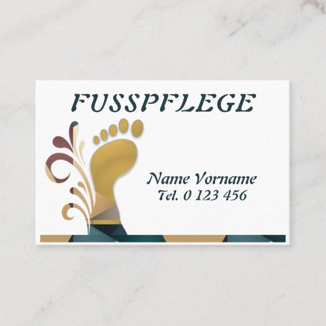 Tarjeta De Visita Fusspflege Podologe (Anverso)