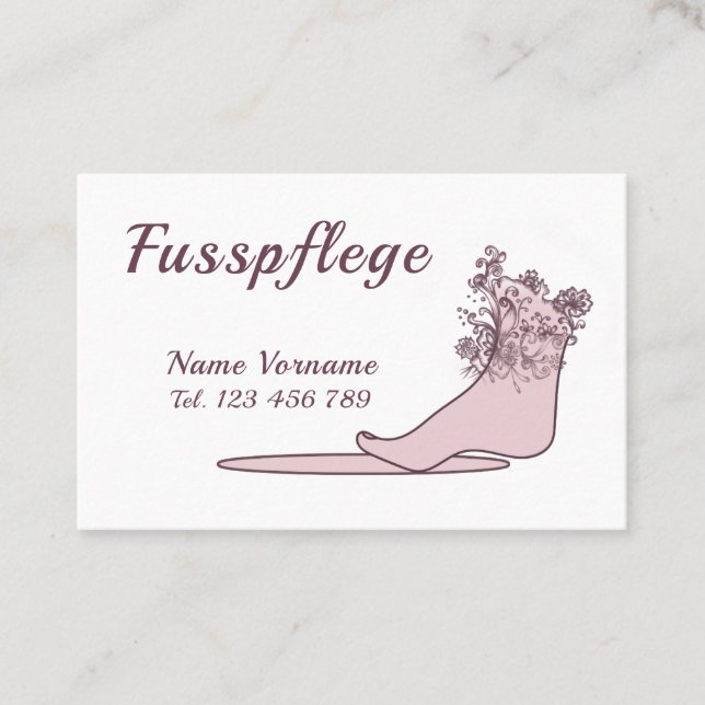 Tarjeta De Visita Fusspflege Podologe (Anverso)