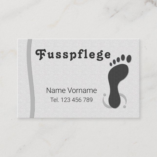 Tarjeta De Visita Fußpflege Podologe (Anverso)